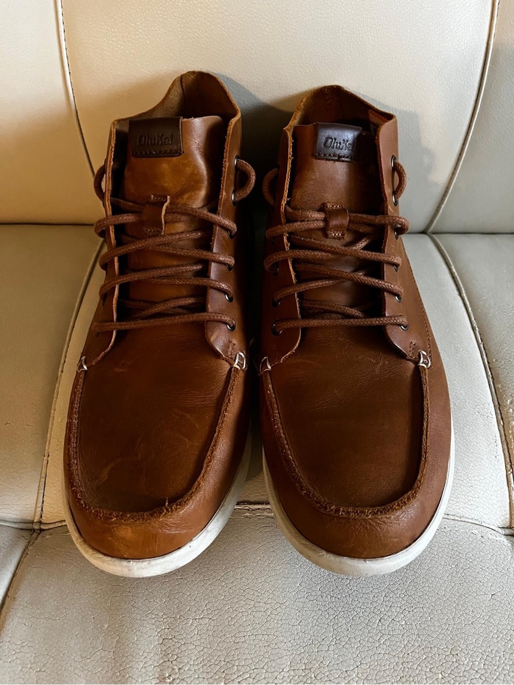OluKai Men’s Brown Leather Chukka Boots